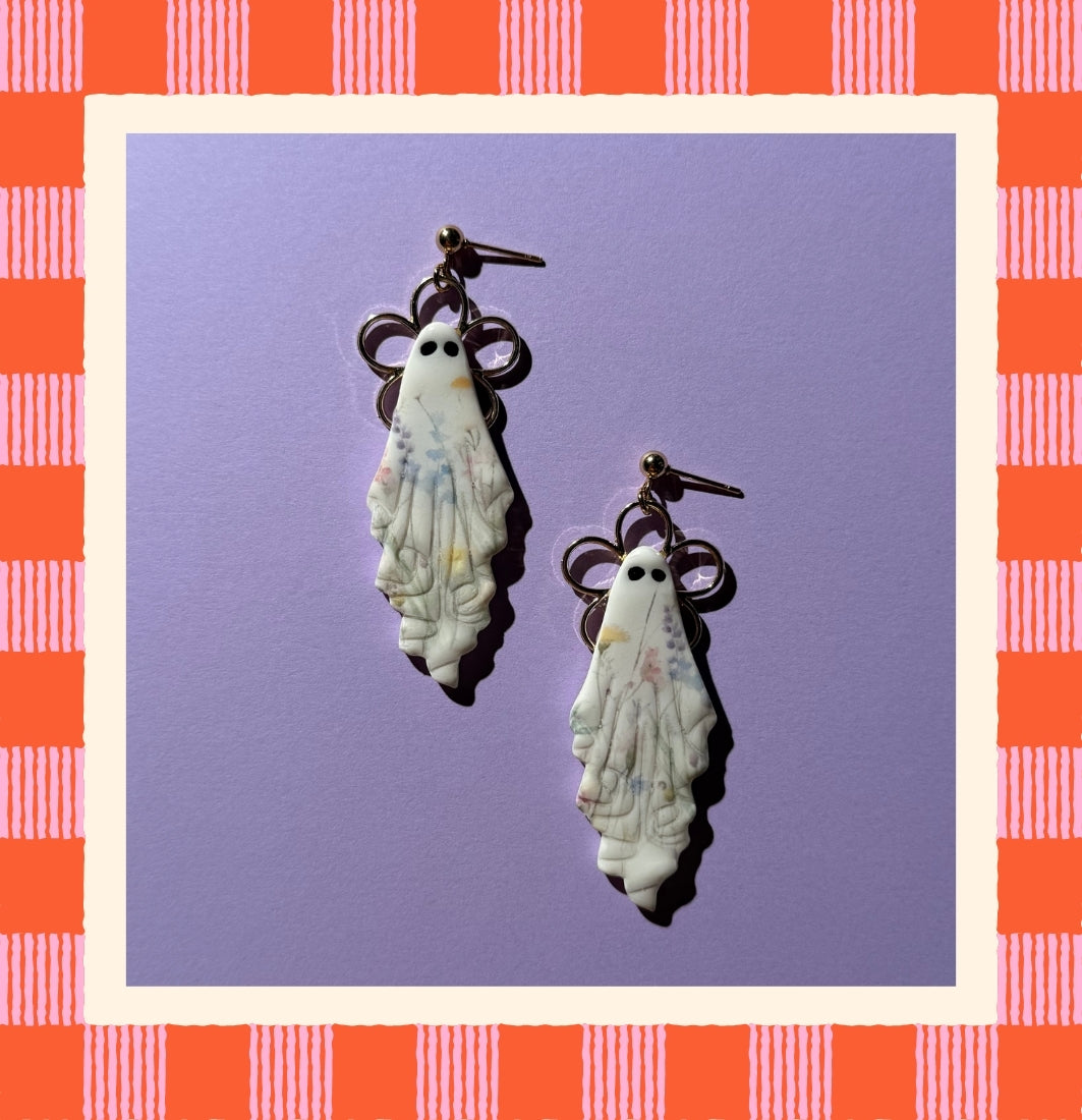Floral Ghost Earrings