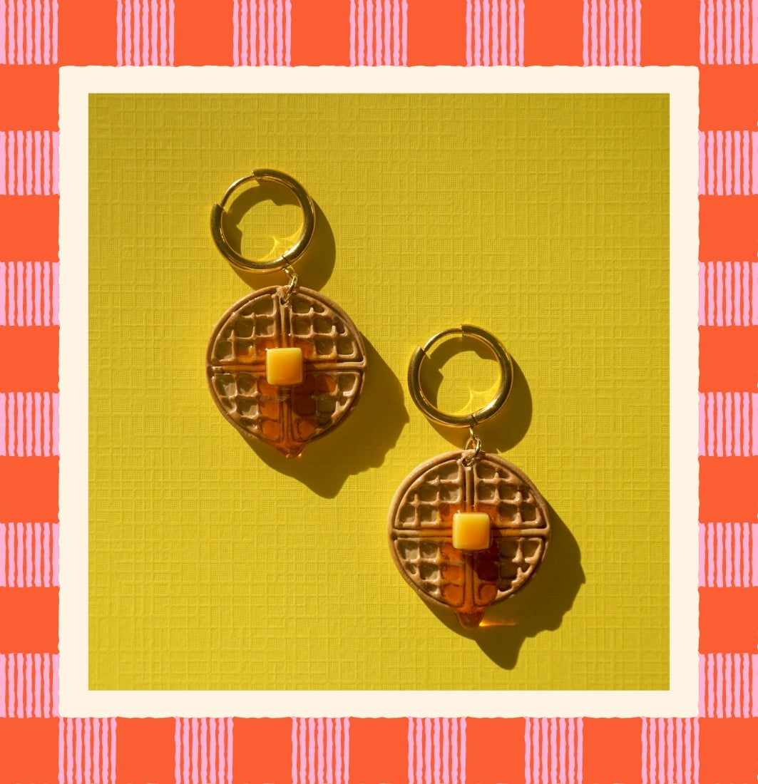 Waffle Earrings
