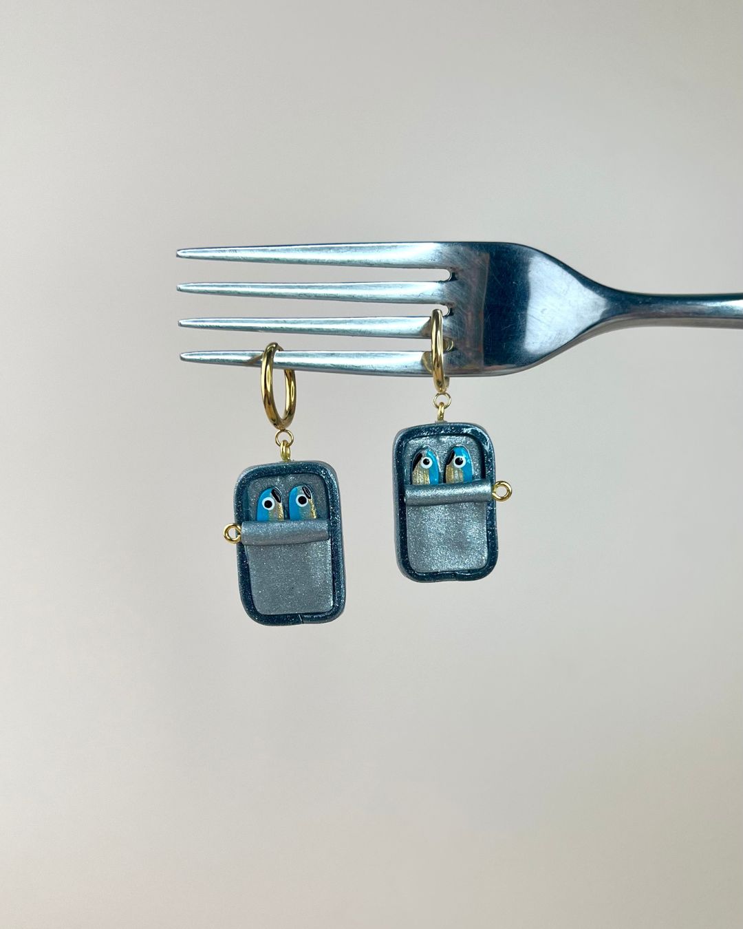 Sardines in Tin Can Earrings