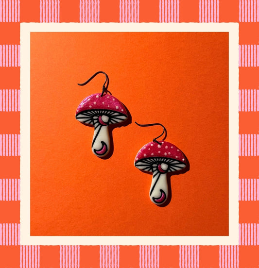 Celestial Mushroom Earrings