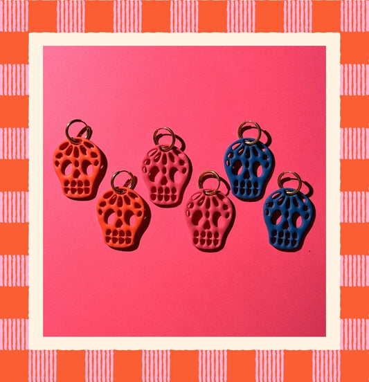 Papel Picado Skull Earrings