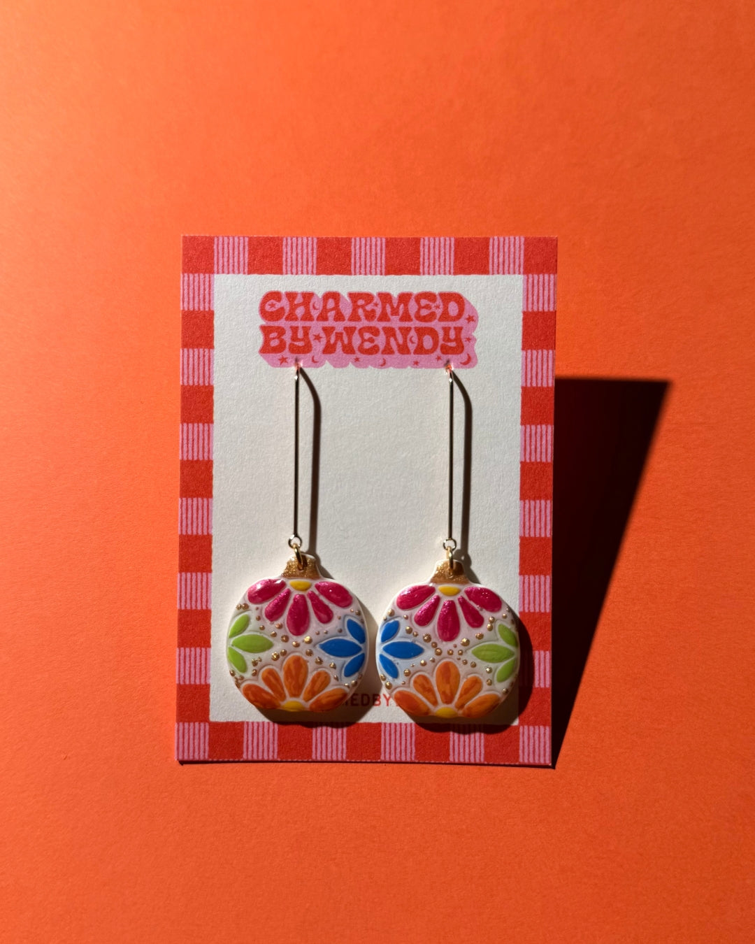 Hand Painted Pumpkin Earrings