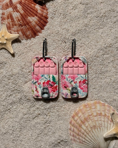 Floral Tinned Sardine Earrings