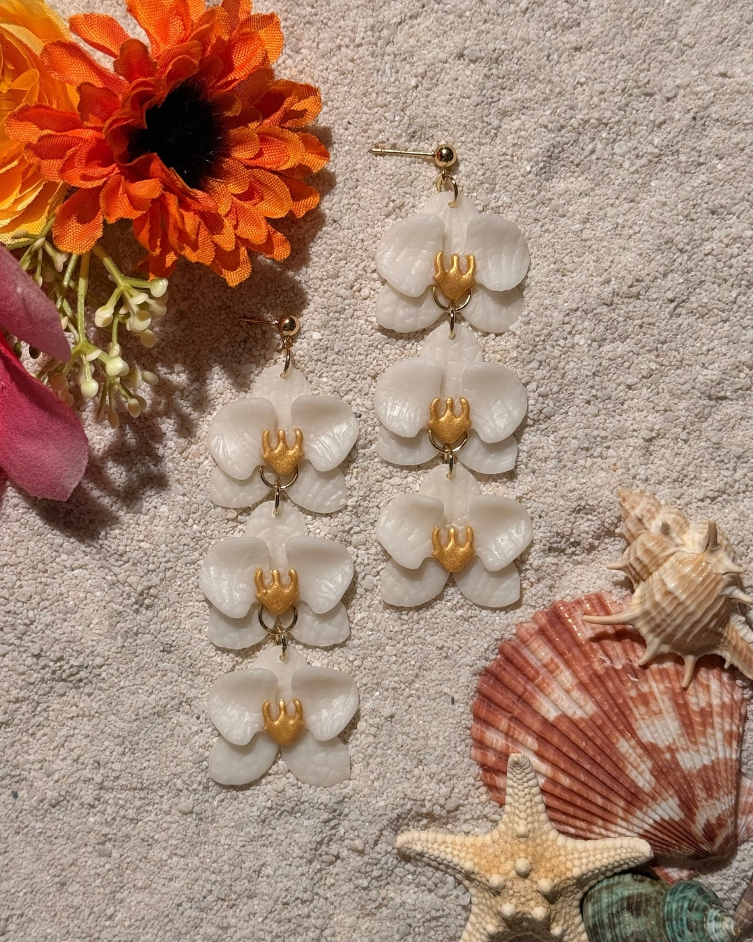 Mini Orchid Earrings
