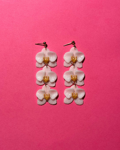 Mini Orchid Earrings