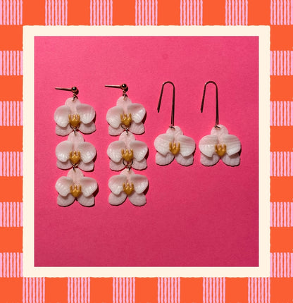 Mini Orchid Earrings