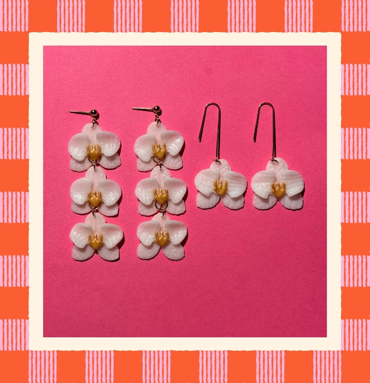 Mini Orchid Earrings