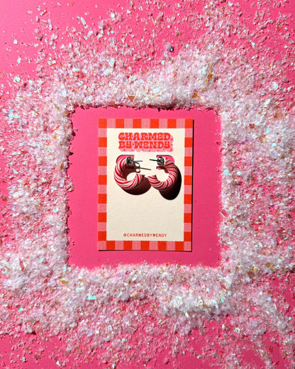 Candy Cane Hoops- Mini
