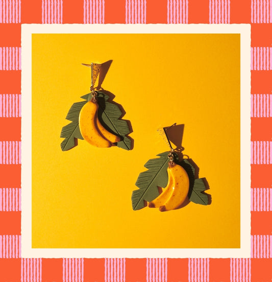 Banana Leaf Earrings