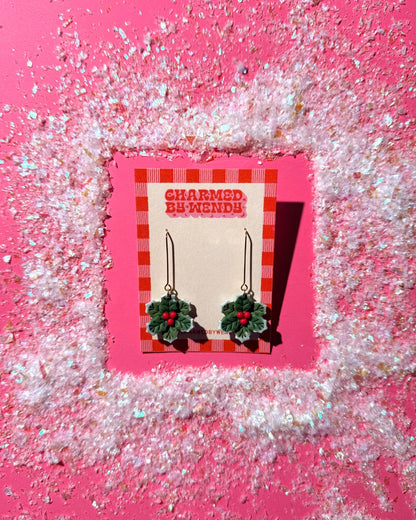 Christmas Holly Earrings