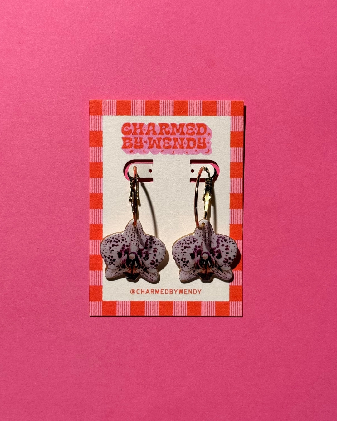 Orchid Hoop Earrings