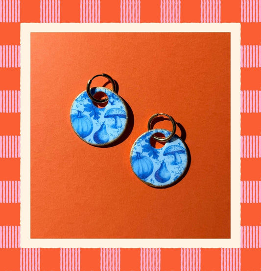 Blue Porcelain Earrings