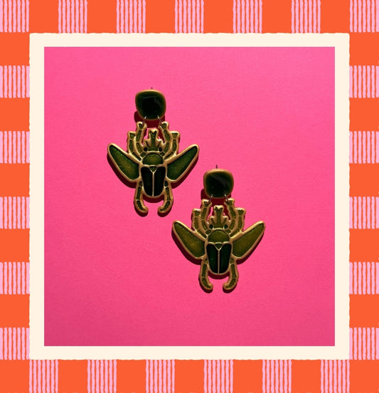 Garden Beetle Earrings