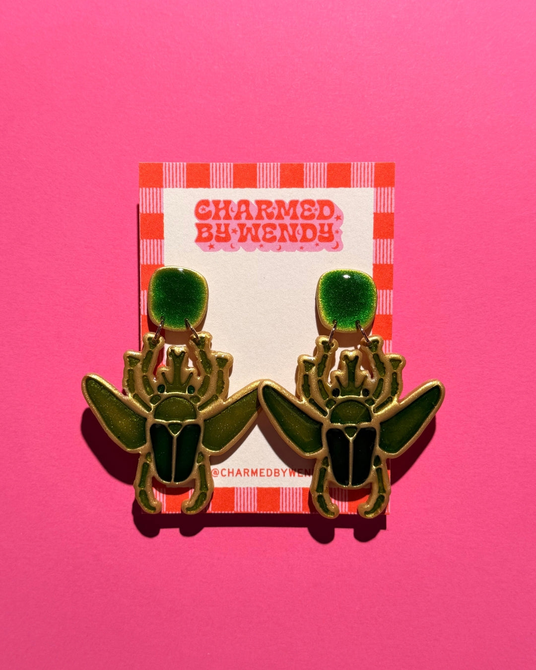 Garden Beetle Earrings