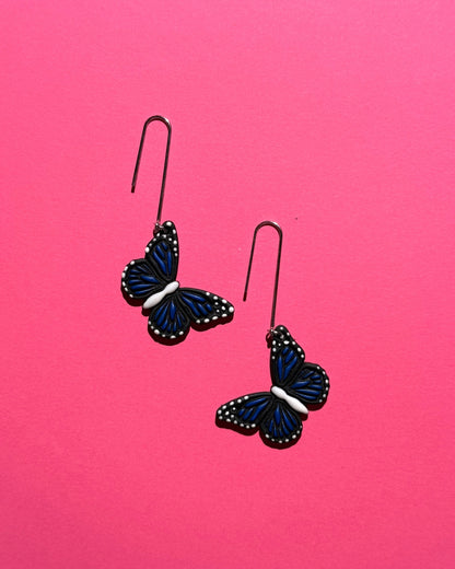 Blue Morpho Butterfly Earrings
