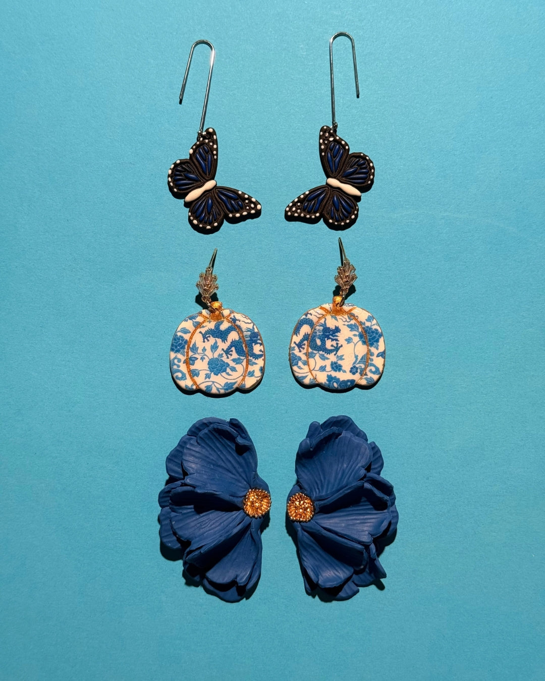 Blue Morpho Butterfly Earrings