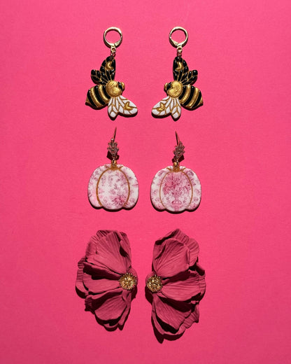 Printed Pumpkin Earrings