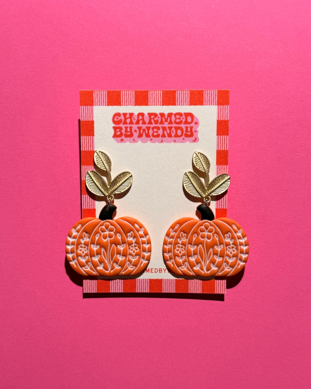 Floral Pumpkin Earrings