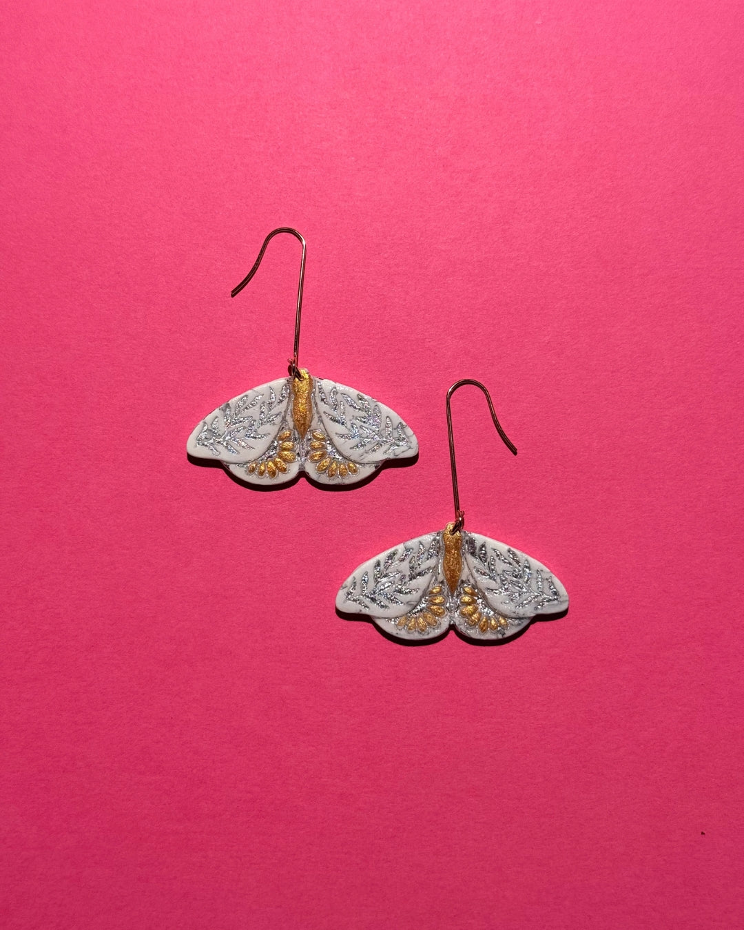 Gilded Moth Earrings