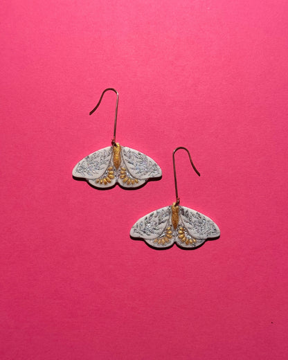 Gilded Moth Earrings