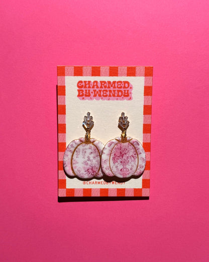 Printed Pumpkin Earrings