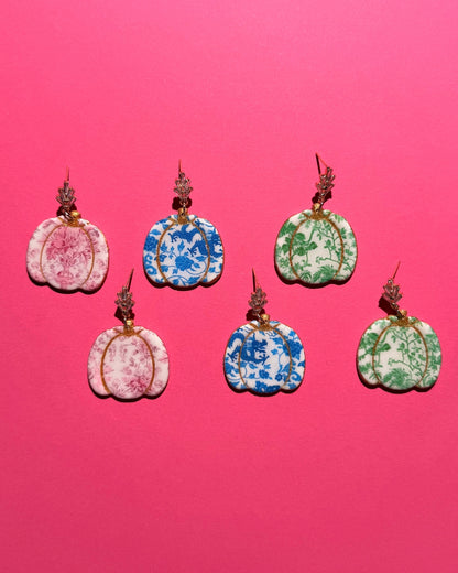 Printed Pumpkin Earrings